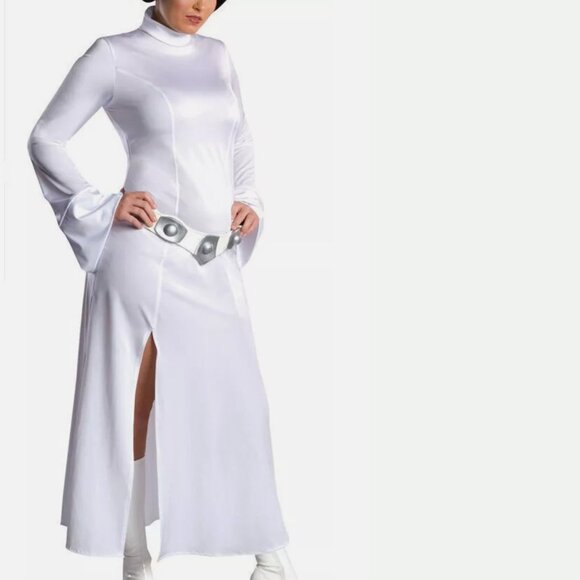 Elegant White Long Sleeve Dress - Picture 2 of 15